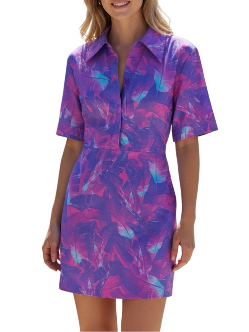 Urban Revivo Tropical Cutout Mini Dress